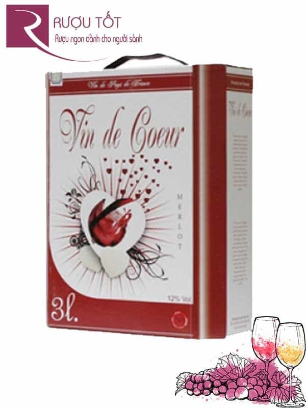 Rượu vang Bịch Vin De Coeur 3 và 5 lít Thượng hạng
