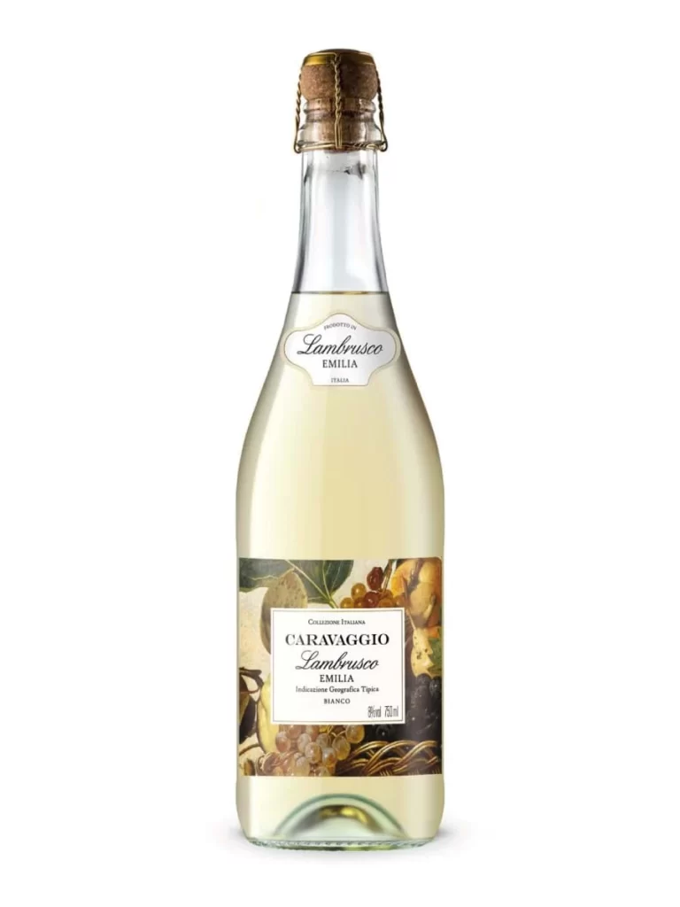 Rượu vang nổ Caravaggio Lambrusco Emilia Amabile Bianco