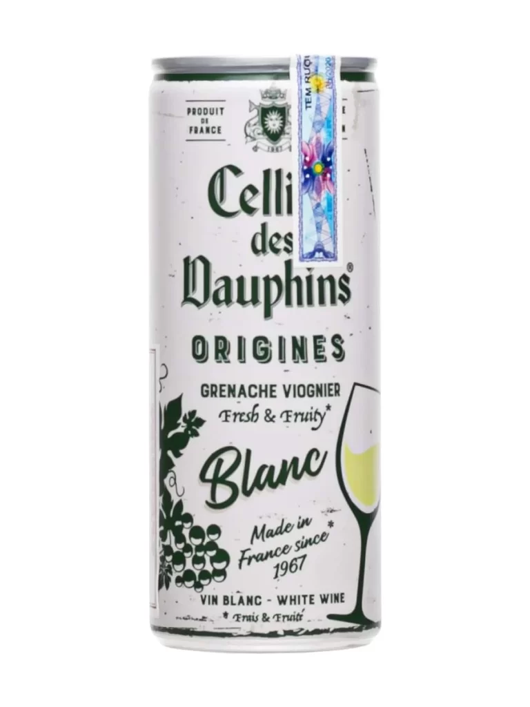 Rượu vang lon Cellier des Dauphins Blanc 250ml