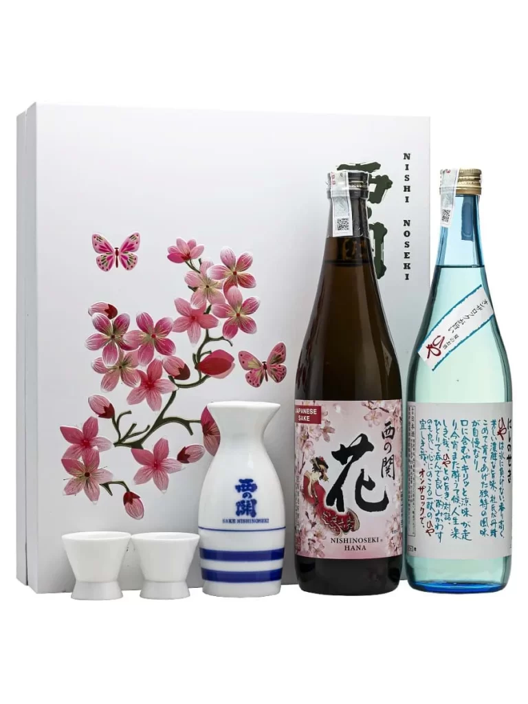 Hộp quà đôi Sake Nishinoseki – Hoa Anh Đào
